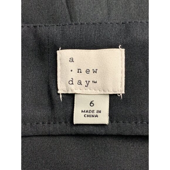 A New Day Womens Black Maxi Cocktail Dress w/ Bow Accent & Side Pockets Size 6 - Picture 11 of 13